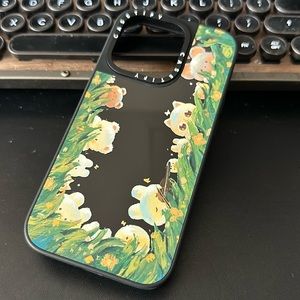 Casetify iPhone 14pro case cats animals black mirror case